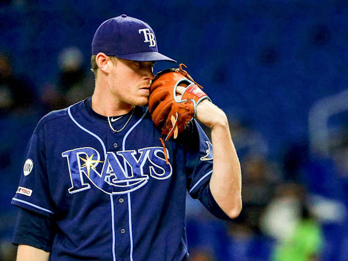 Peter Fairbanks stands on the mound